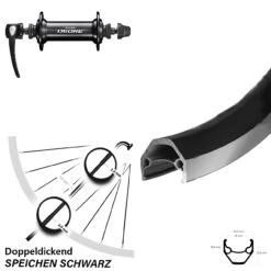 Ryde ZAC 2000 Vorderrad 28 Zoll Mit Shimano Deore HB-T610 Nabe