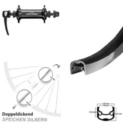 Ryde Andra 30 Vorderrad 28 Zoll Mit Shimano Deore HB-T610 Nabe