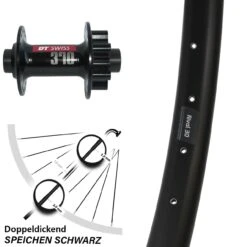 Ryde Rival 30 Vorderrad 29 Zoll Mit DT Swiss 370 Nabe 15x100 Mm