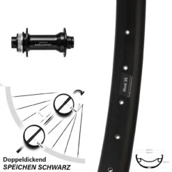 27,5+ Zoll Vorderrad Shimano Deore HB-M6010 Ryde Rival 35