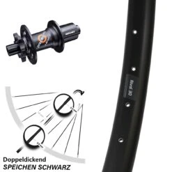 27,5 Zoll Hinterrad Ryde Rival 30 Disc Mit DT Swiss 350 Nabe 142 Mm