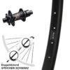 27,5 Zoll Hinterrad Ryde Rival 30 Disc Mit DT Swiss 350 Nabe Sram XD