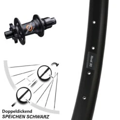 27,5 Zoll Hinterrad Ryde Rival 30 Disc Mit DT Swiss 350 Nabe Sram XD