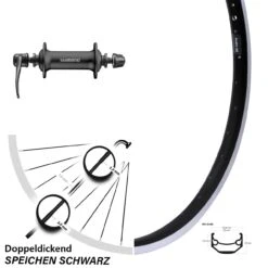 28 Zoll Vorderrad Ryde Andra 40 Mit Shimano HB-T3000 AL Nabe