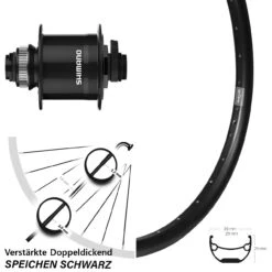 Shimano DH-UR708 Ryde Andra 29 Disc Vorderrad 29/29+ Zoll