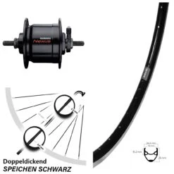 28 Zoll Shimano DH-C3000-3N Ryde Andra 20 Nabendynamo-Laufrad