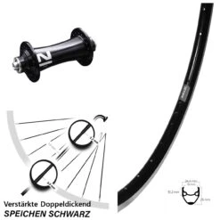 Novatec A-141-SB Ryde Andra 20 Vorderrad 28 Zoll