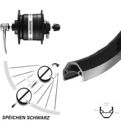Shimano DH-3N31 Ryde ZAC 2000 Fahrrad-Laufrad 26 Zoll