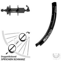 26 Zoll Hinterrad Exal BE 25 Shimano Deore XT FH-M756 Nabe