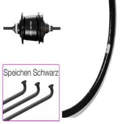 28 Zoll Ryde Dutch 19R Hinterrad Shimano 8-Gang Alfine Schwarz