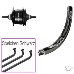 Hinterrad 28 Zoll Exal DC-19 Shimano Alfine 8-Gang Nabenschaltung Schwarz