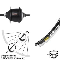 28 Zoll Mavic A-719 Shimano Nexus 8 Gang Premium Hinterrad Schwarz