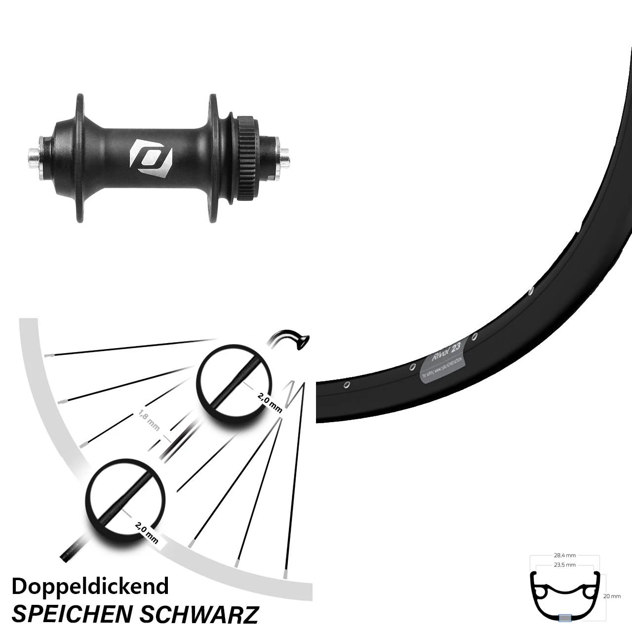 Formula CL-92-QR45 Ryde Rival 23 Vorderrad 27,5 Zoll Centerlock 1 Formula CL-92-QR45 Ryde Rival 23 Vorderrad 27,5 Zoll Centerlock