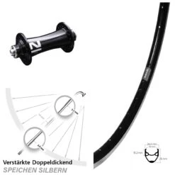 Ryde Andra 20 Vorderrad 28 Zoll Mit Novatec A-141-SB Nabe