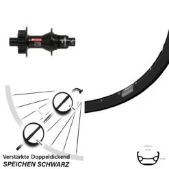 DT Swiss 370 Sram XD 6-Loch Ryde Rival 21 Hinterrad 28-29 Zoll