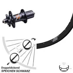 DT Swiss 350 SL QR 11-fach Ryde Rival 21 Hinteres Rad 27,5 Zoll Für 6-Loch