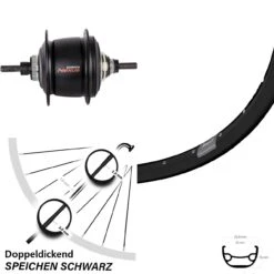 28-29 Zoll Ryde Rival 21 Disc Shimano SG-C6001-8D Hinterrad