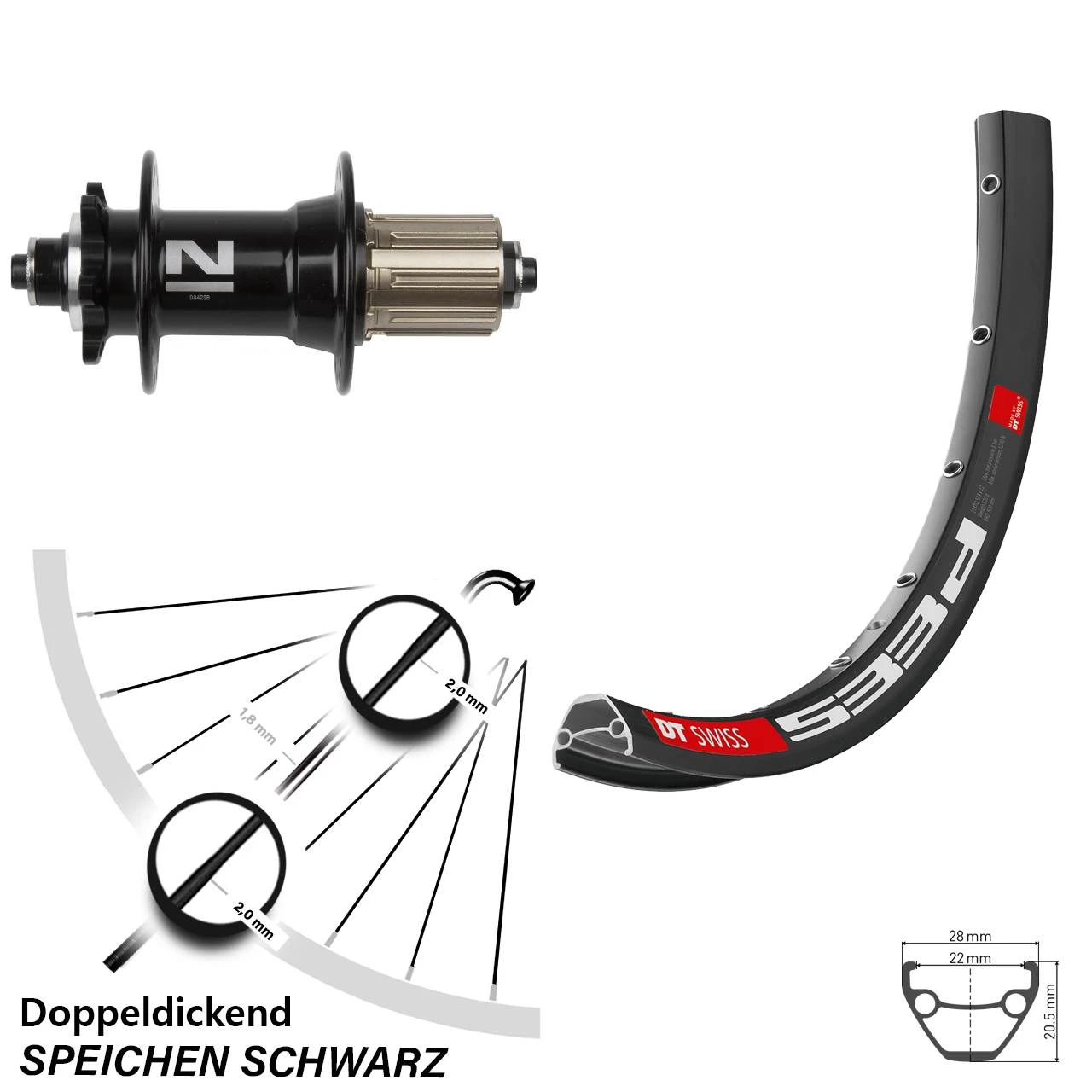 Dt-swiss DT Swiss 533D Disc 6-loch Hinterrad 28-29 Zoll Novatec D042SB 1 Dt-swiss DT Swiss 533D Disc 6-loch Hinterrad 28-29 Zoll Novatec D042SB