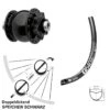 Dt-swiss Nabendynamo SON 28-12 DT Swiss G 540 Vorderrad 27,5 Zoll 12/100 Mm