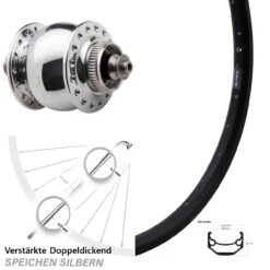 Vorderrad Mit Nabendynamo Son Delux Ryde Andra 40 Disc 27,5 Zoll Für Schnellspanner