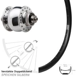 SON Delux Centerlock Ryde Andra 29 Vorderrad 27,5 Zoll 5/100 Mm