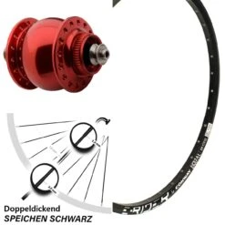 Vorderrad 26 Zoll Mach 1 Magma Disc Nabendynamo Son Delux