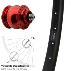 Vorderrad 27,5 Zoll Ryde Rival 30 Disc 5/100 Mm SON 28 Centerlock