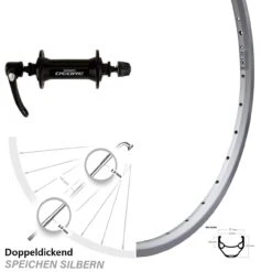 Vorderrad 28 Zoll Ryde ZAC 421 Felgenbremse Shimano HB-M590