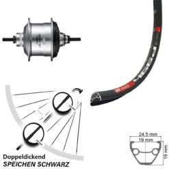 Dt-swiss 27,5 Zoll Disc Hinterrad Shimano Alfine Silbern 11-Gang Mit DT Swiss 466