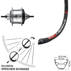 Dt-swiss Disc Hinterrad 27,5 Zoll DT Swiss 466D MitShimano Alfine Silbern 11-Gang