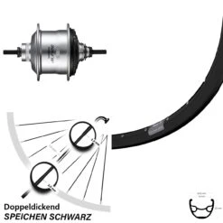 Hinterrad Shimano Alfine 11-Gang 28 Zoll Ryde Rival 19