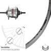 Hinterrad 28 Zoll Ryde Sputnik Silbern Shimano Nexus SG-7R50 7 Gang Nabenschaltung