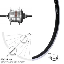 26 Zoll Ryde Hinterrad Andra 40 Shimano SG-7R50 7-Gang Freilauf