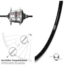 28 Zoll Ryde Andra 20 Hinterrad Mit Shimano Nexus SG-7R50 7-Gang Freilauf