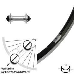 26 Zoll Laufrad Ryde Andra 35 Felgenbremse Alu Silbern Nabe