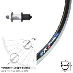 28 Zoll Hinterrad Shimano Deore Ryde X-Plorer