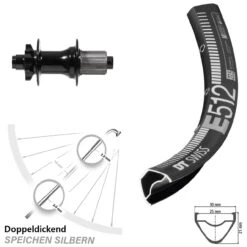 Dt-swiss DT Swiss E 512 Hinterrad 29 Zoll Mit Formula DHG-142 Nabe