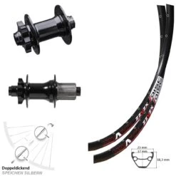 Laufradsatz 26 Zoll 142x100 15 Mm Steckachse Formula Nabe 6-loch Mach 1 ZZYZX