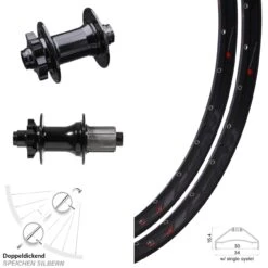 27,5 Zoll Laufradsatz Rodi Ready 30 Nabe Formula 15x100 Mm 12x142 Mm 6-loch