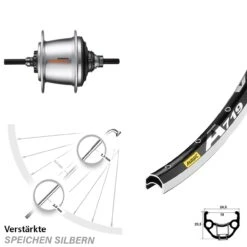 Mavic A719 28 Zoll Hinterrad Shimano Nexus 7 Gang