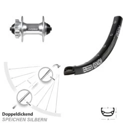 Exal BE 21 Disc-Vorderrad 26 Zoll Mit Formula DC-61 Nabe