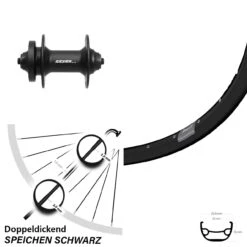 Vorderrad 27,5 Zoll Ryde Rival 21 Disc Formula ZZYZX VR DC-21