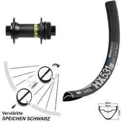 Dt-swiss Vorderrad 27,5 Zoll DT Swiss HX 531 Mit Formula CL-71 Syncros 15x100 Mm