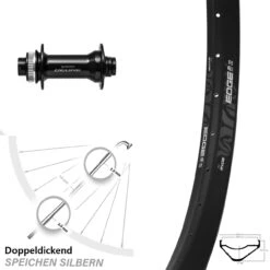 Shimano Deore HB-M6010 Boost Ryde Edge M35 Vorderrad 27,5+ Zoll Centerlock