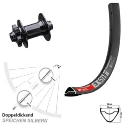 Dt-swiss Formula DHDC-71 DT Swiss EX 511 Vorderrad 27,5 Zoll 15x100 Mm Steckachse Für 6-Loch