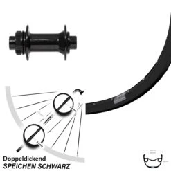 Ryde Rival 23 Formula Nabe Centerlock Steckachse Vorderrad 27,5 Zoll