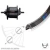 Shimano DH-C3000-3N Exal ZX19 Fahrrad-Vorderrad 26 Zoll Schwarz