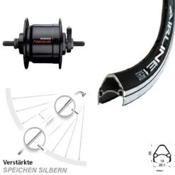Nabendynamo Vorderrad Shimano Nexus DH-C3000-3N Rodi Airline 1 28 Zoll