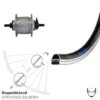 Vorderrad Mit Nabendynamo Shimano Nexus DH-C6000-1N Exal XP 19 28 Zoll