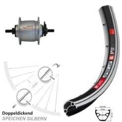 Dt-swiss Vorderrad Fahrrad 28 Zoll DT Swiss 535 Schwarz Shimano DH-C6000-1N